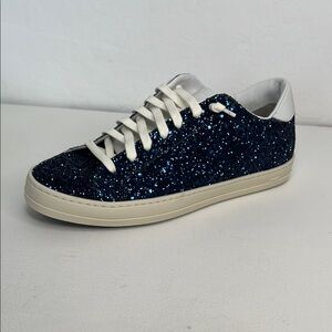 P448 John Twilight navy blue glitter sneakers size 39 perfect condition